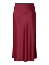 Load image into Gallery viewer, Raspberry Satin Skirt