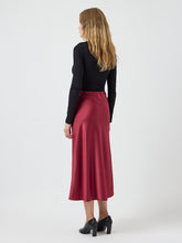 Load image into Gallery viewer, Raspberry Satin Skirt