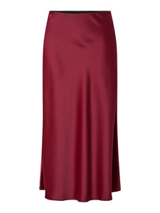 Raspberry Satin Skirt