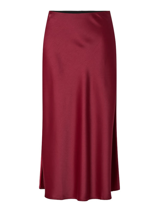 Raspberry Satin Skirt