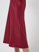 Load image into Gallery viewer, Raspberry Satin Skirt