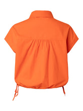 Load image into Gallery viewer, Cropped Orange Button Up
