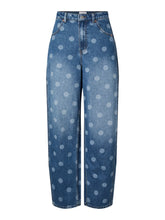 Load image into Gallery viewer, Polka Dot Barrel Jeans