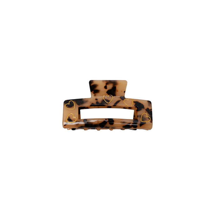 Gold Foil Heart Claw Clip