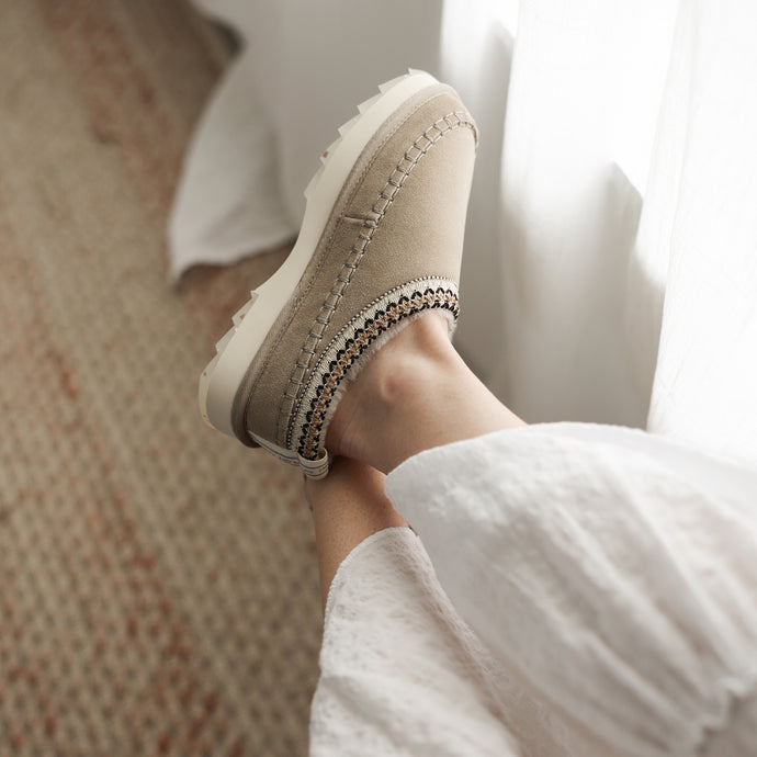 Emu Sand Slip On Sheepskin Mocassins