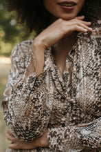 Load image into Gallery viewer, Gold Lurex Snake Blouse