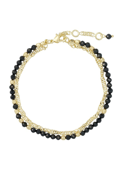 Double Chain Onyx Bracelet