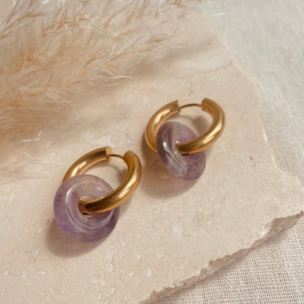Everyday Lilac Hoops