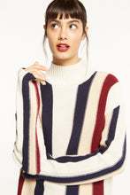 Load image into Gallery viewer, Striped Funnel Neck Knit