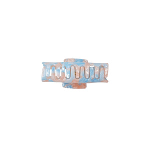 Blue/Beige Mosaic Hair Clip