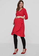 Load image into Gallery viewer, Maternity Polka Dot Red Dress