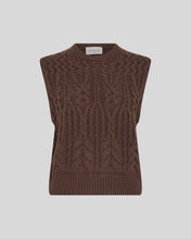 Load image into Gallery viewer, Chocolate Cable Knitted Vest