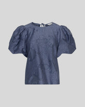 Load image into Gallery viewer, Puff Sleeve Indigo Top