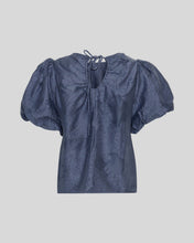 Load image into Gallery viewer, Puff Sleeve Indigo Top