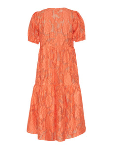 Coral Tiered Dress