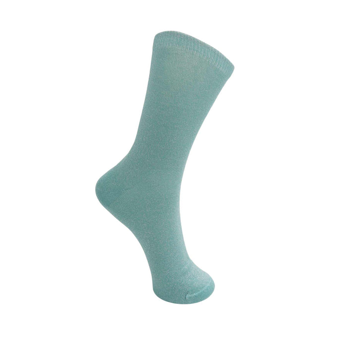 Mint Glitter Socks