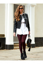 Load image into Gallery viewer, 60 Denier Burgundy Opaque Tights