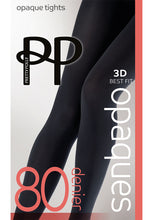 Load image into Gallery viewer, 80 Denier Black Opaque Tights