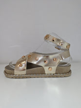 Load image into Gallery viewer, Gold Studded Cross Sandals