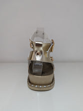 Load image into Gallery viewer, Gold Studded Cross Sandals