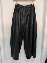 Load image into Gallery viewer, Leather Barrel Leg Trousers