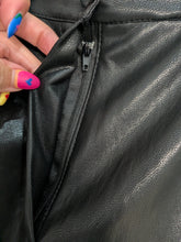 Load image into Gallery viewer, Leather Barrel Leg Trousers