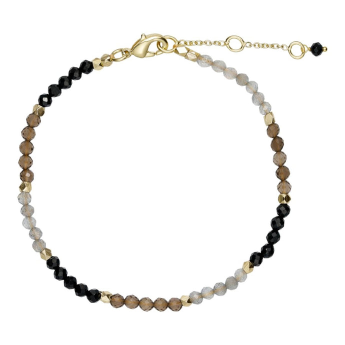 Smokey Quartz Tourmaline Gemstone Bracelet