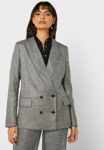 Metallic Double Breasted Blazer