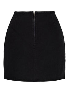 Denim Split Mini Skirt