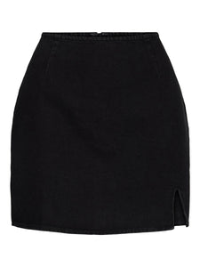 Denim Split Mini Skirt