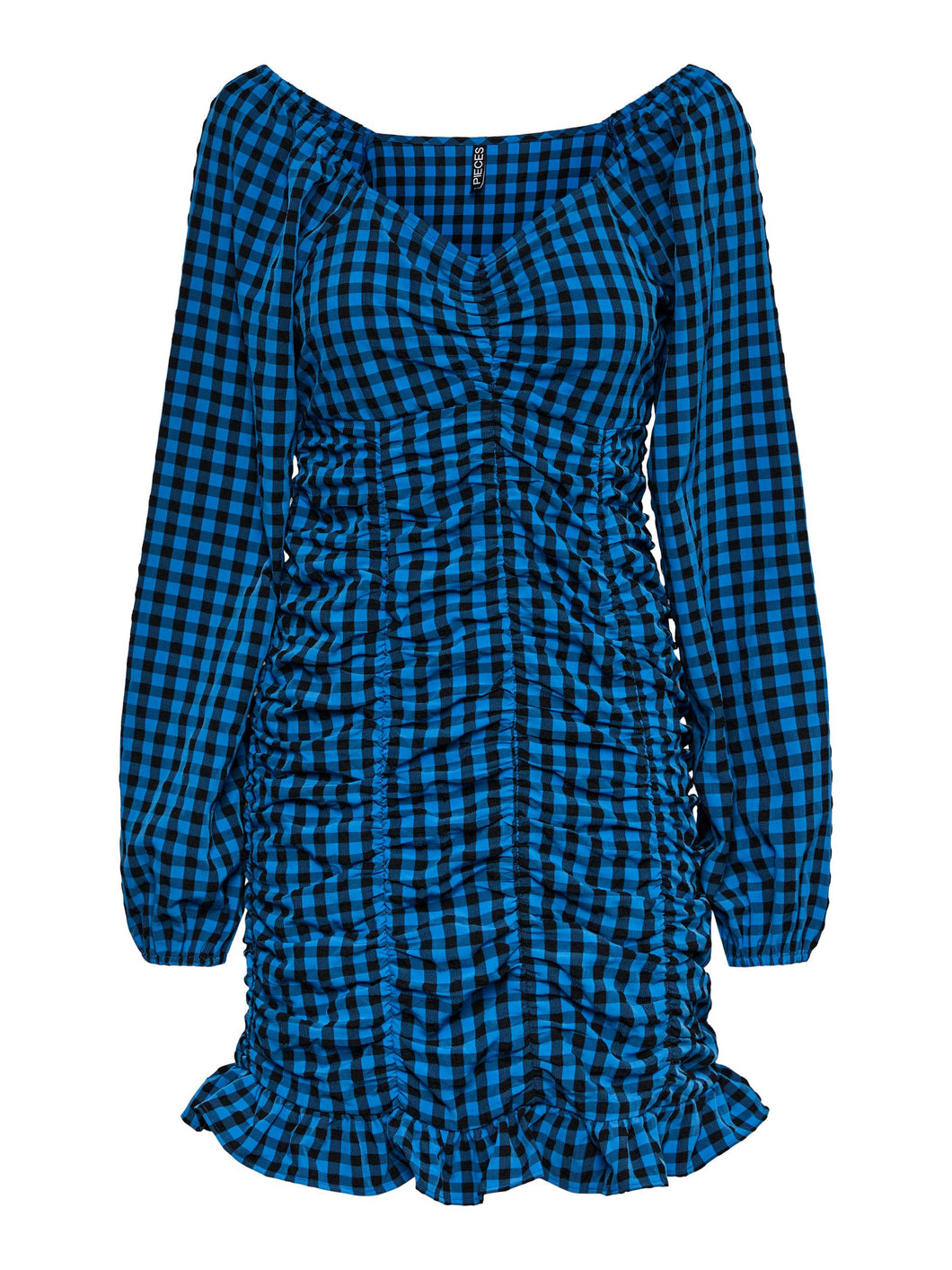 Gingham Ruched Dress
