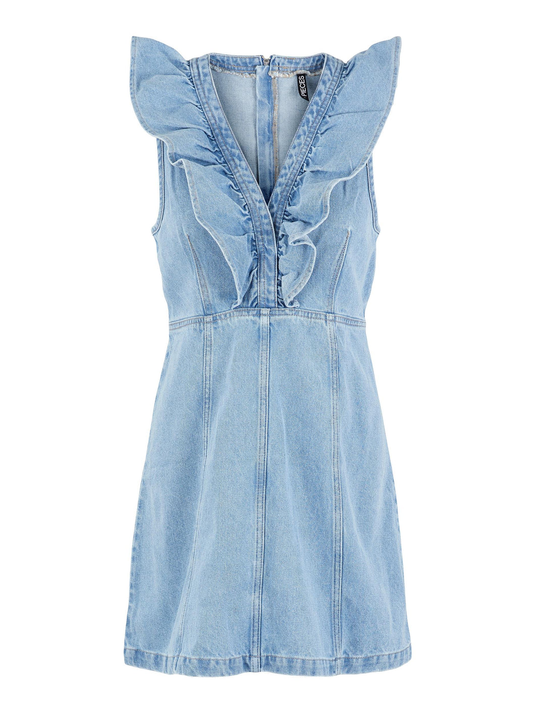 Ruffle Denim Pinafore
