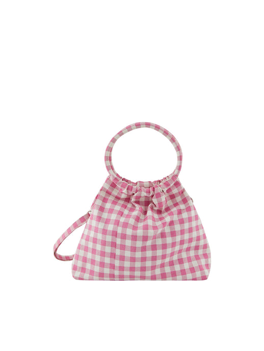 Gingham Canvas Handbag