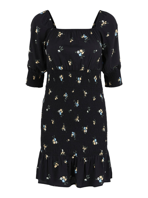 Floral Shirred Mini Dress