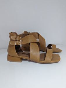 Heeled Tan Sandals