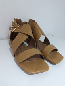 Heeled Tan Sandals