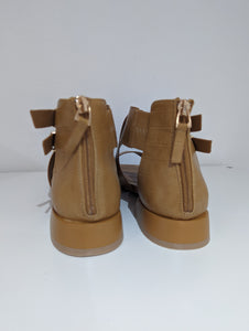 Heeled Tan Sandals