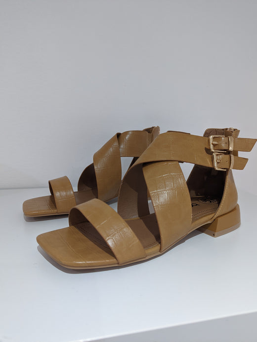 Heeled Tan Sandals