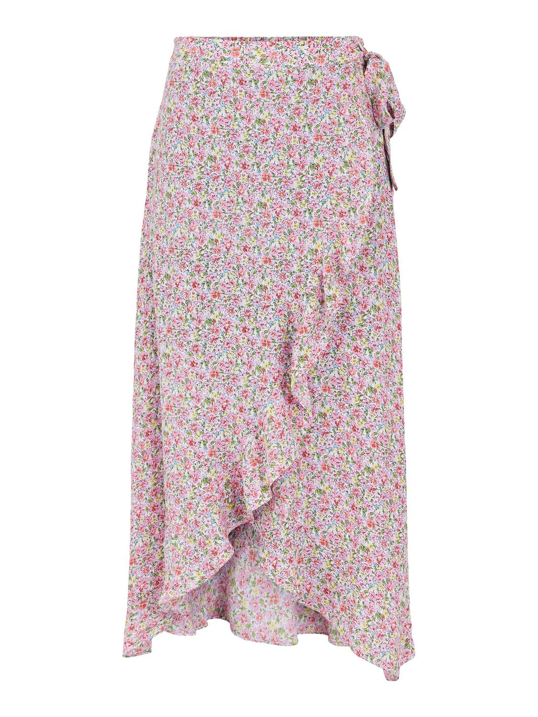 Floral Wrap Midi Skirt