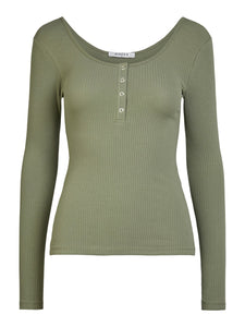 Ribbed Scoop Neck Top