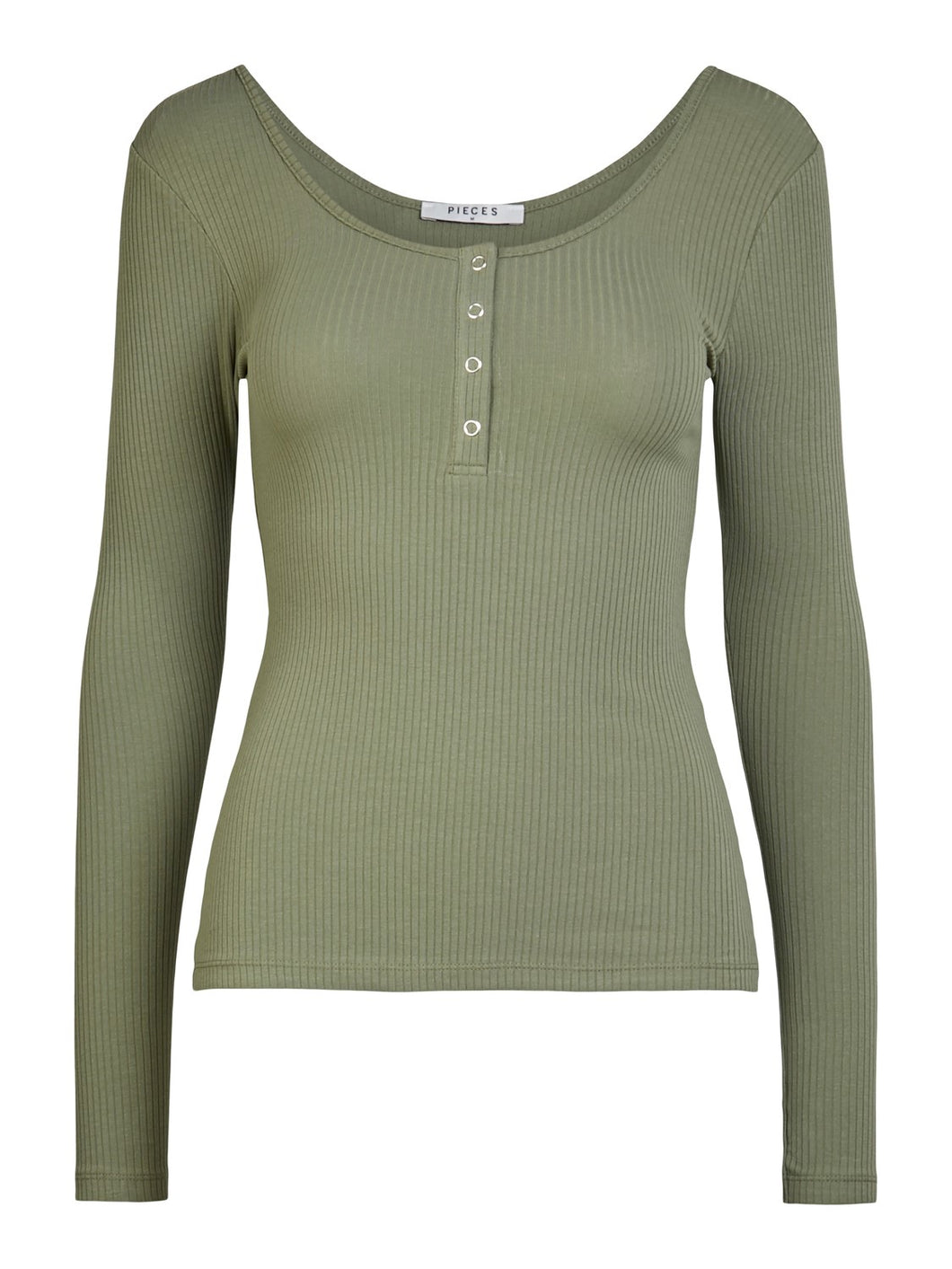 Ribbed Scoop Neck Top