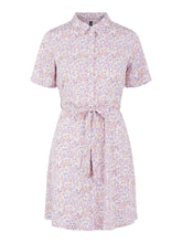 Load image into Gallery viewer, Floral Shirt Mini Dress
