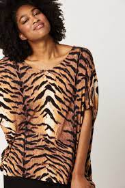 Tiger Cap sleeve Top