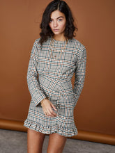 Load image into Gallery viewer, Tweed Kick Hem Mini Dress