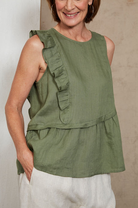 Linen Frill Top