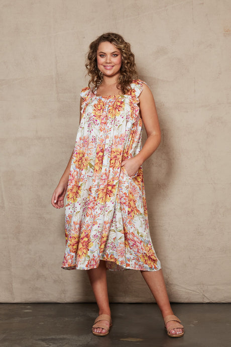 Frill shoulder Sun Dress