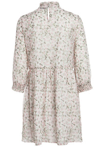 High Neck Floral Dress