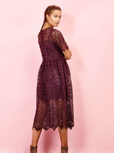 Load image into Gallery viewer, Crochet Lace Midi Dress