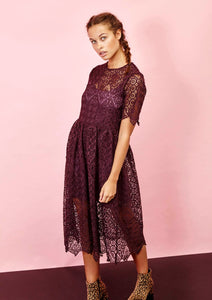 Crochet Lace Midi Dress