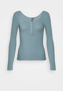 Ribbed Scoop Neck Top